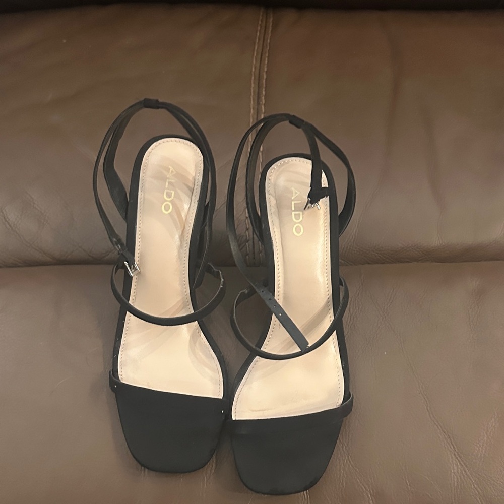 ALDO Elegant Black Strappy Heels